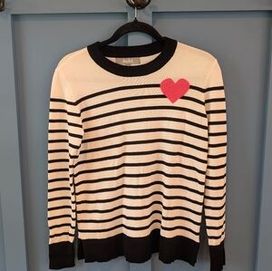 Striped Sweater with Heart